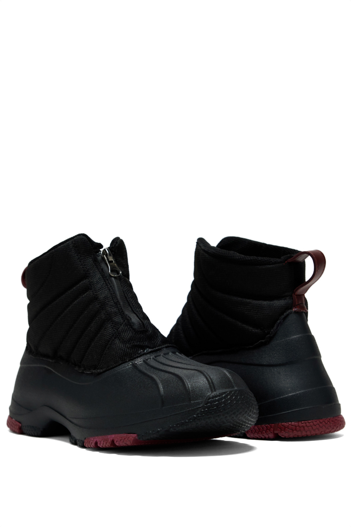 Kadın Siyah Rahat Kalıp Fermuarlı Bot - Görsel 3