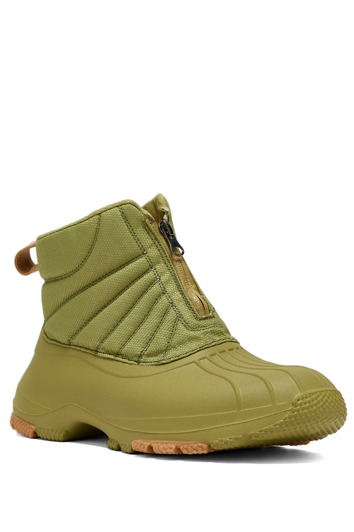 Kadın Yeşil Rahat Kalıp Fermuarlı Bot - Görsel 2