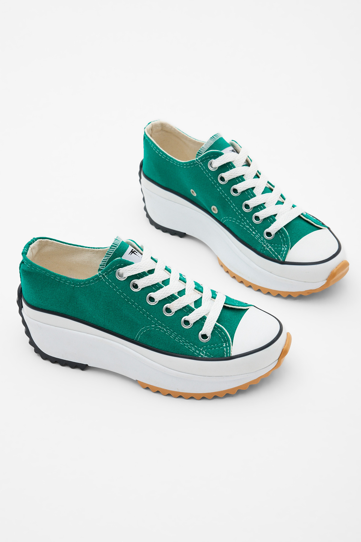 Unisex Yeşil Rahat Kalıp Snekar Ayakkabı - Görsel 3