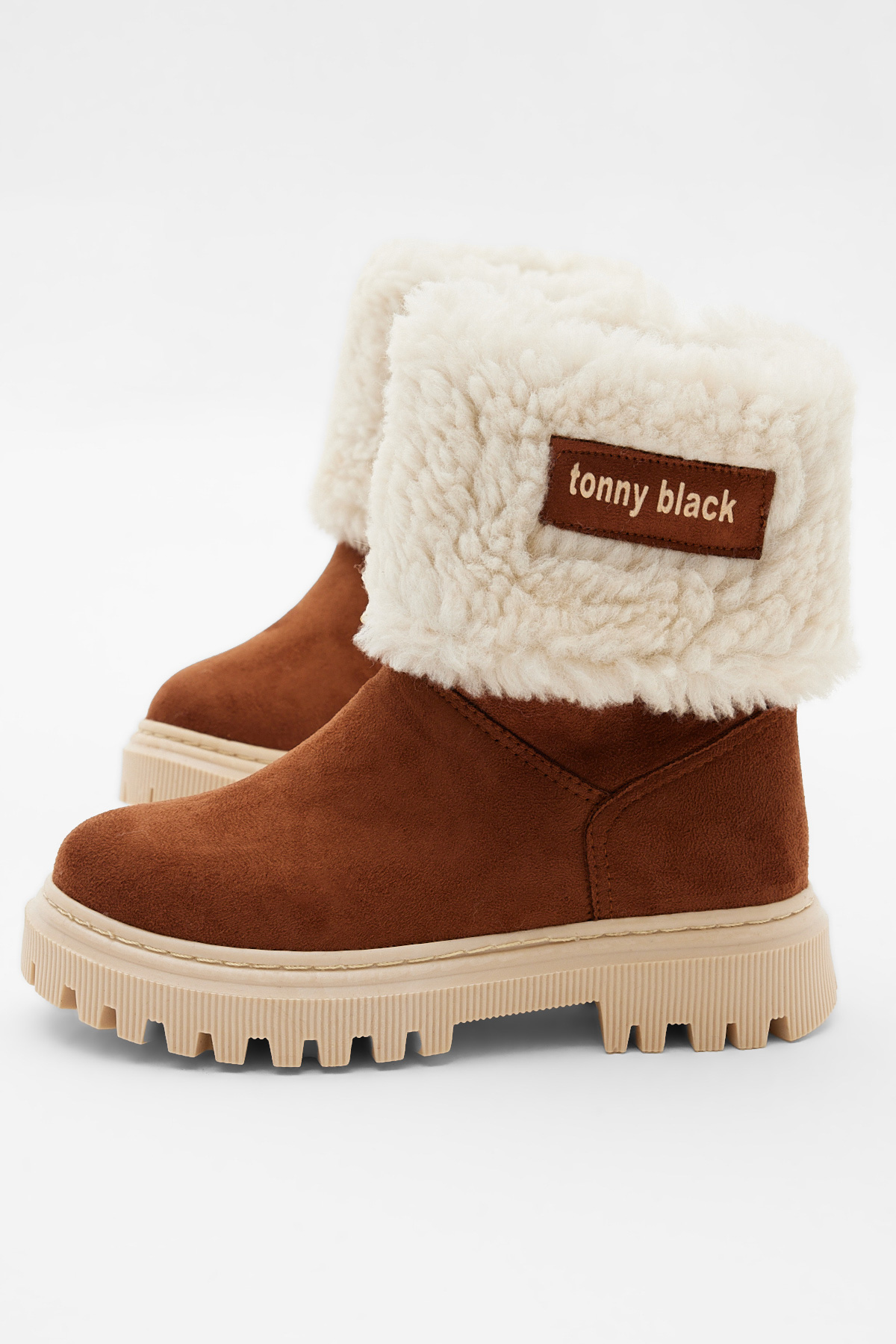 Kız Çocuk Taba Süet İçi Kürklü Bot - Görsel 3