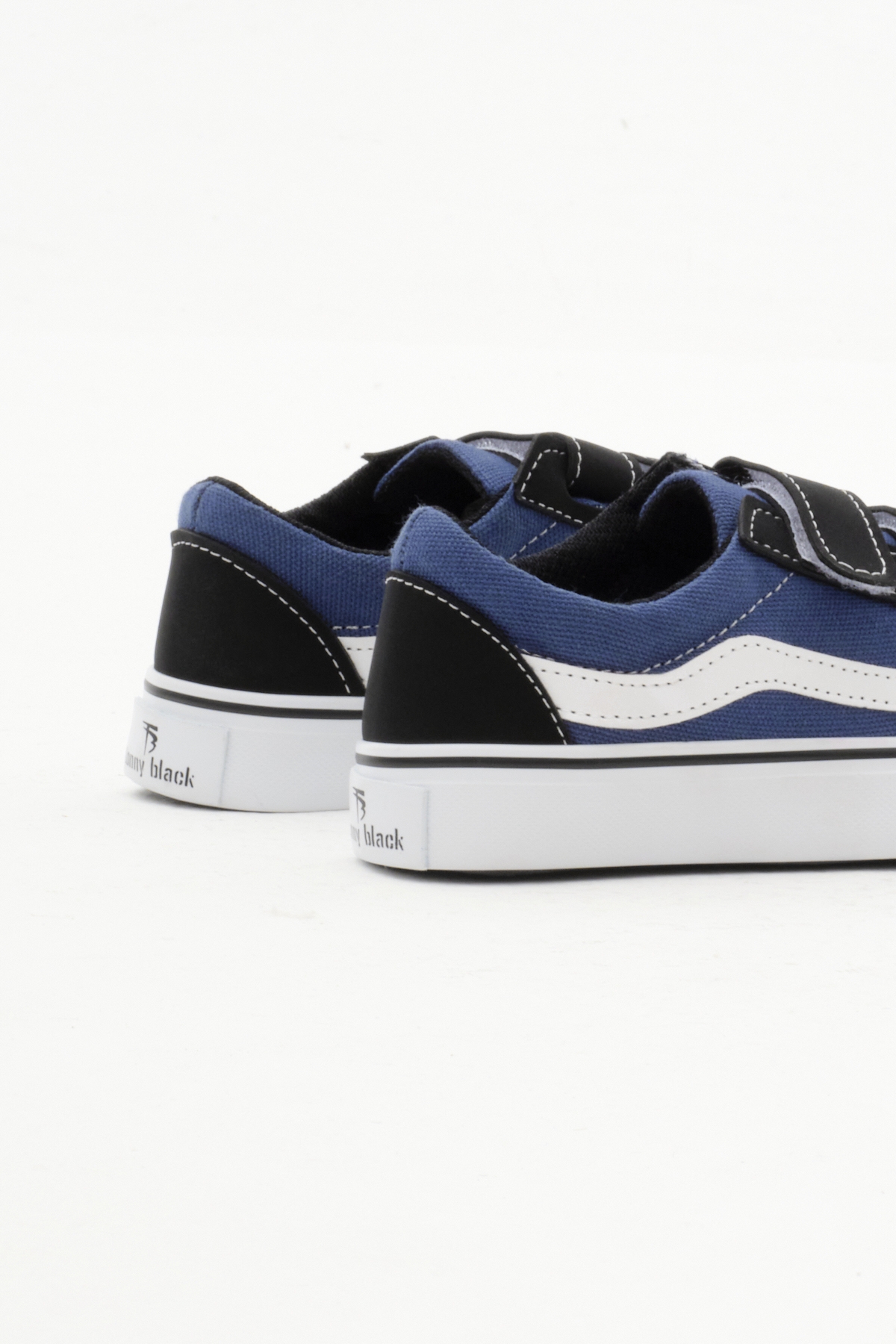 Çocuk Unisex Kot Mavi Kauçuk Taban Keten Cırtlı Spor Ayakkabı - Görsel 6