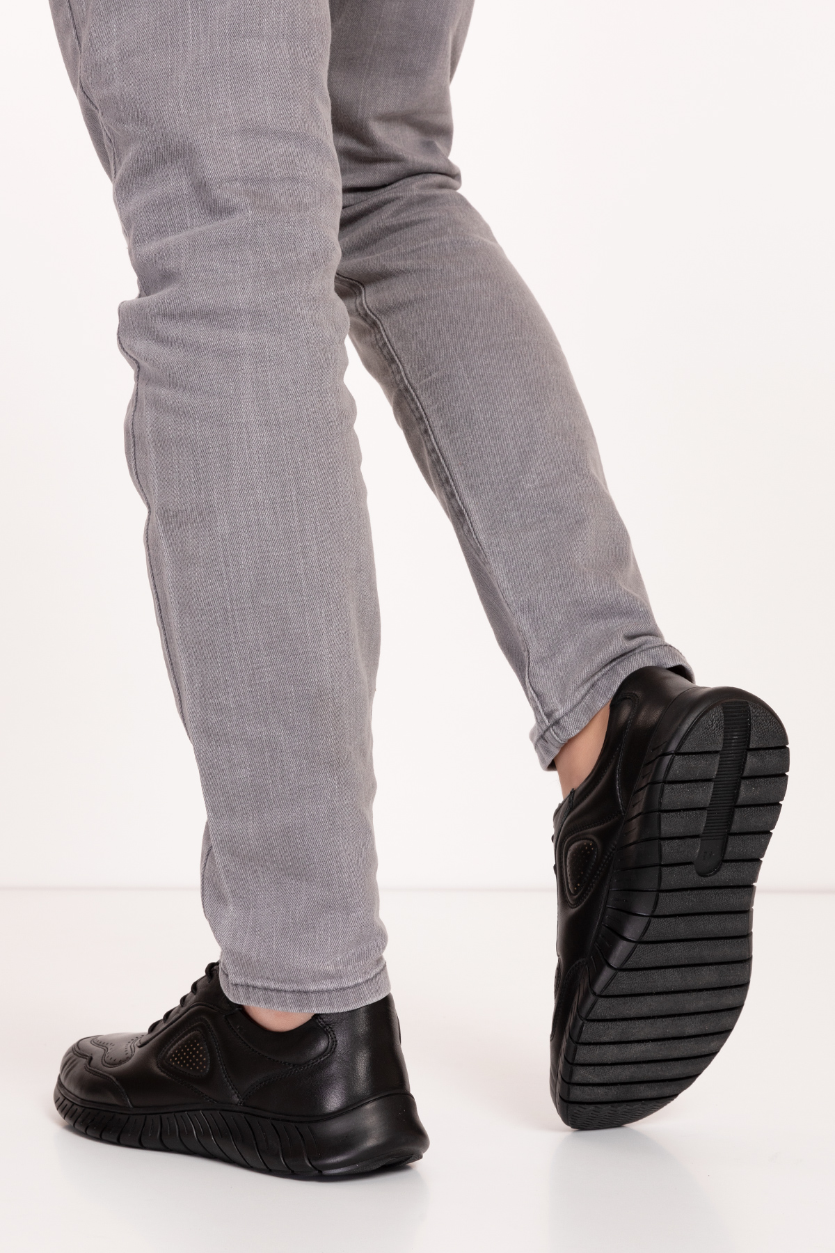 Gondol Erkek Hakiki Deri Hafif Esnek Kaymaz Taban Ayakkabı af.2500 - Görsel 6