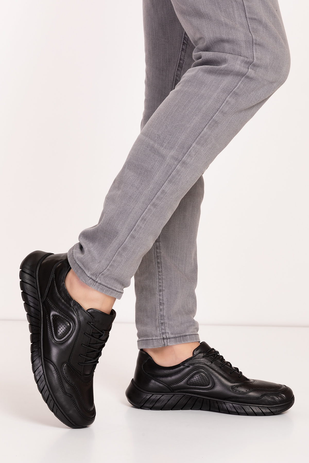 Gondol Erkek Hakiki Deri Hafif Esnek Kaymaz Taban Ayakkabı af.2500 - Görsel 7