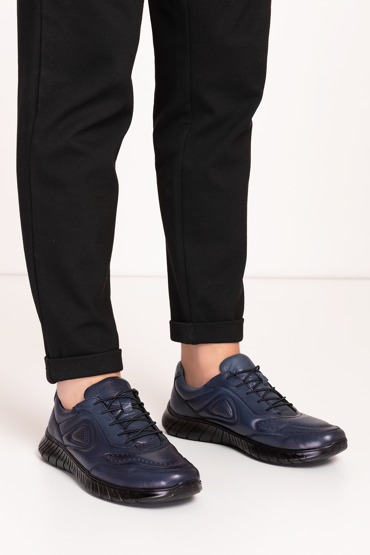 Gondol Erkek Hakiki Deri Hafif Esnek Kaymaz Taban Ayakkabı af.2500 - Görsel 3