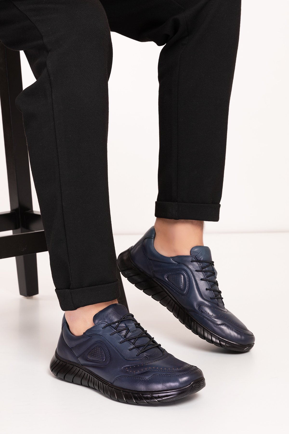 Gondol Erkek Hakiki Deri Hafif Esnek Kaymaz Taban Ayakkabı af.2500 - Görsel 8