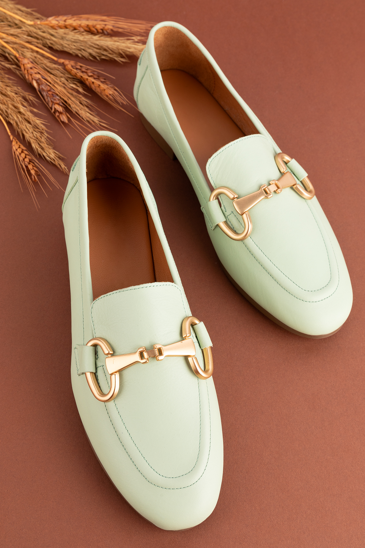 Gondol Hakiki Deri Toka Detaylı Kadın Babet tzr.23121 - Görsel 3