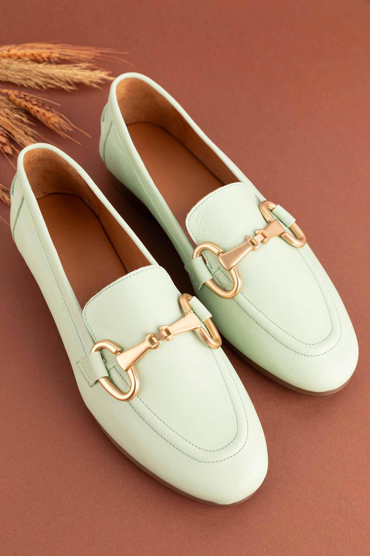 Gondol Hakiki Deri Toka Detaylı Kadın Babet tzr.23121 - Görsel 4