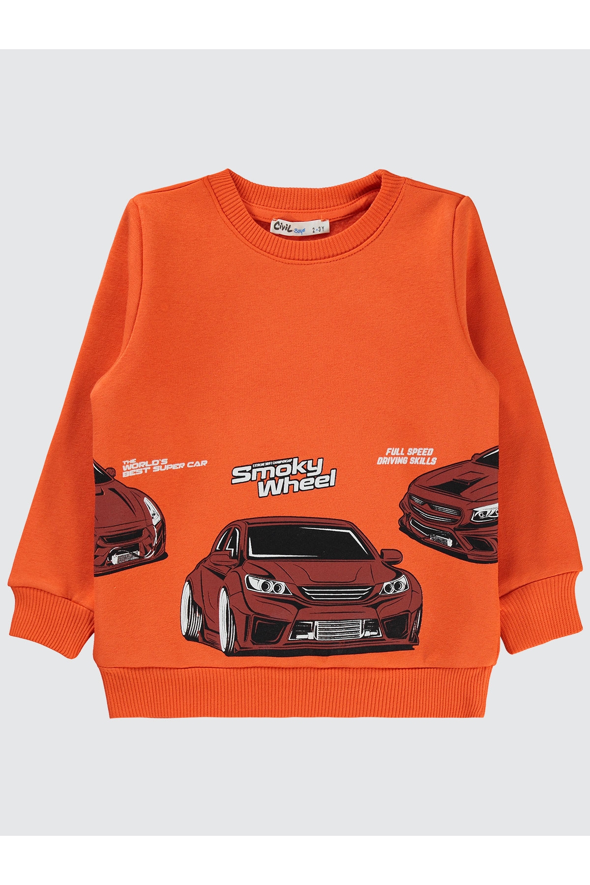 Erkek Çocuk Sweatshirt 2-5 Yaş Oranj