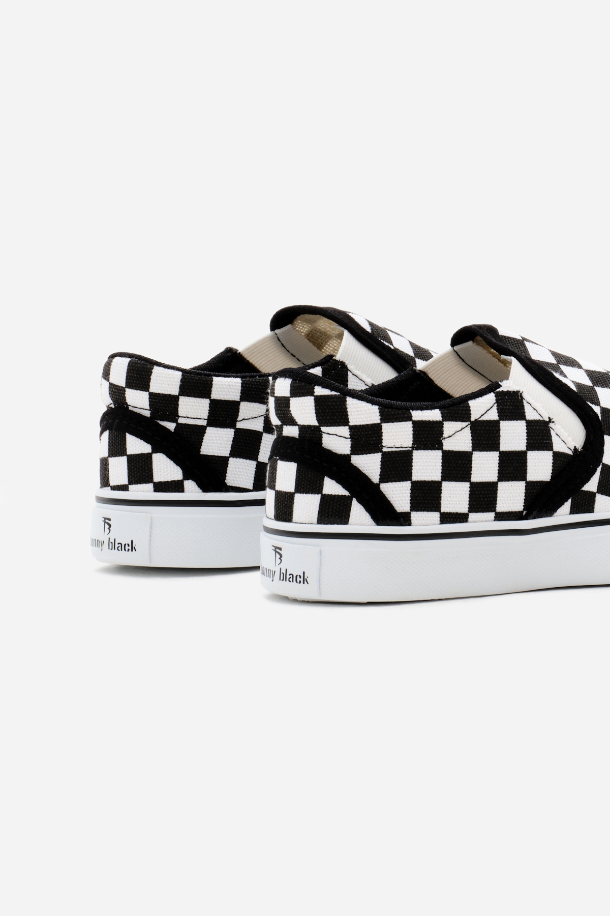 Çocuk Unisex Siyah Beyaz Kauçuk Taban Keten Lastikli Spor Ayakkabı - Görsel 6