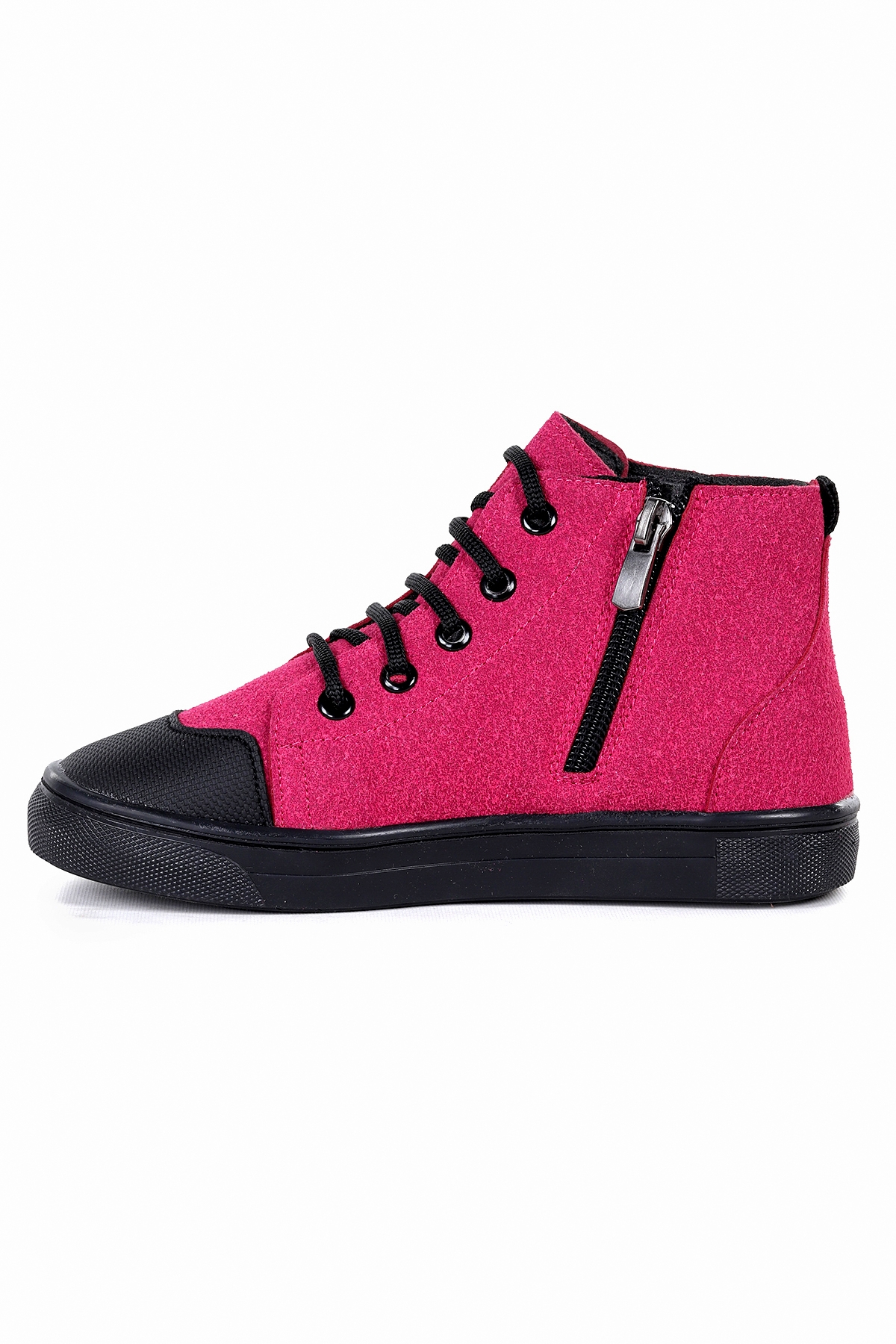 Kai Fermuarlı Kız Çocuk Günlük Bot Ayakkabı Fuşya - Görsel 3