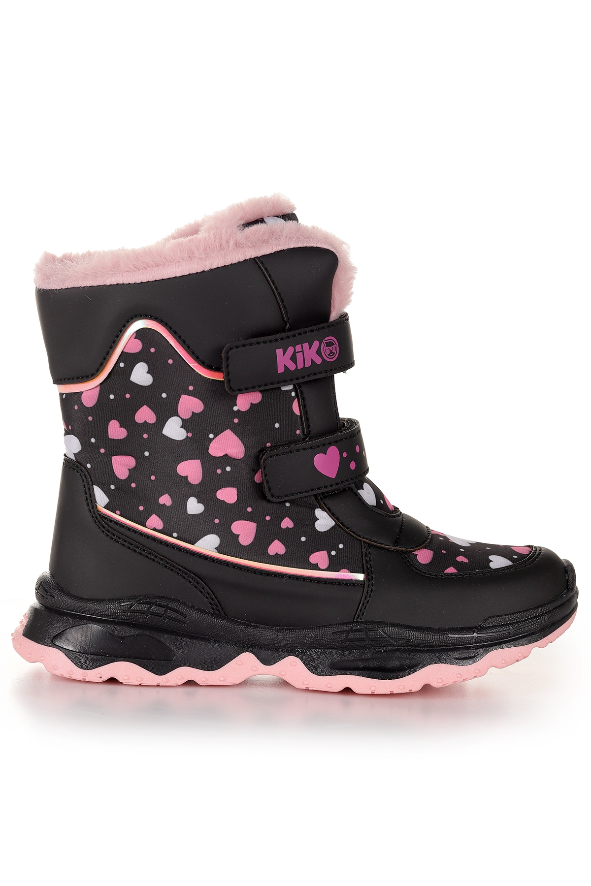 Kartanesi Cırtlı Kız Çocuk Kar Bot Soğuk Suya Dayanıklı Siyah - Görsel 4