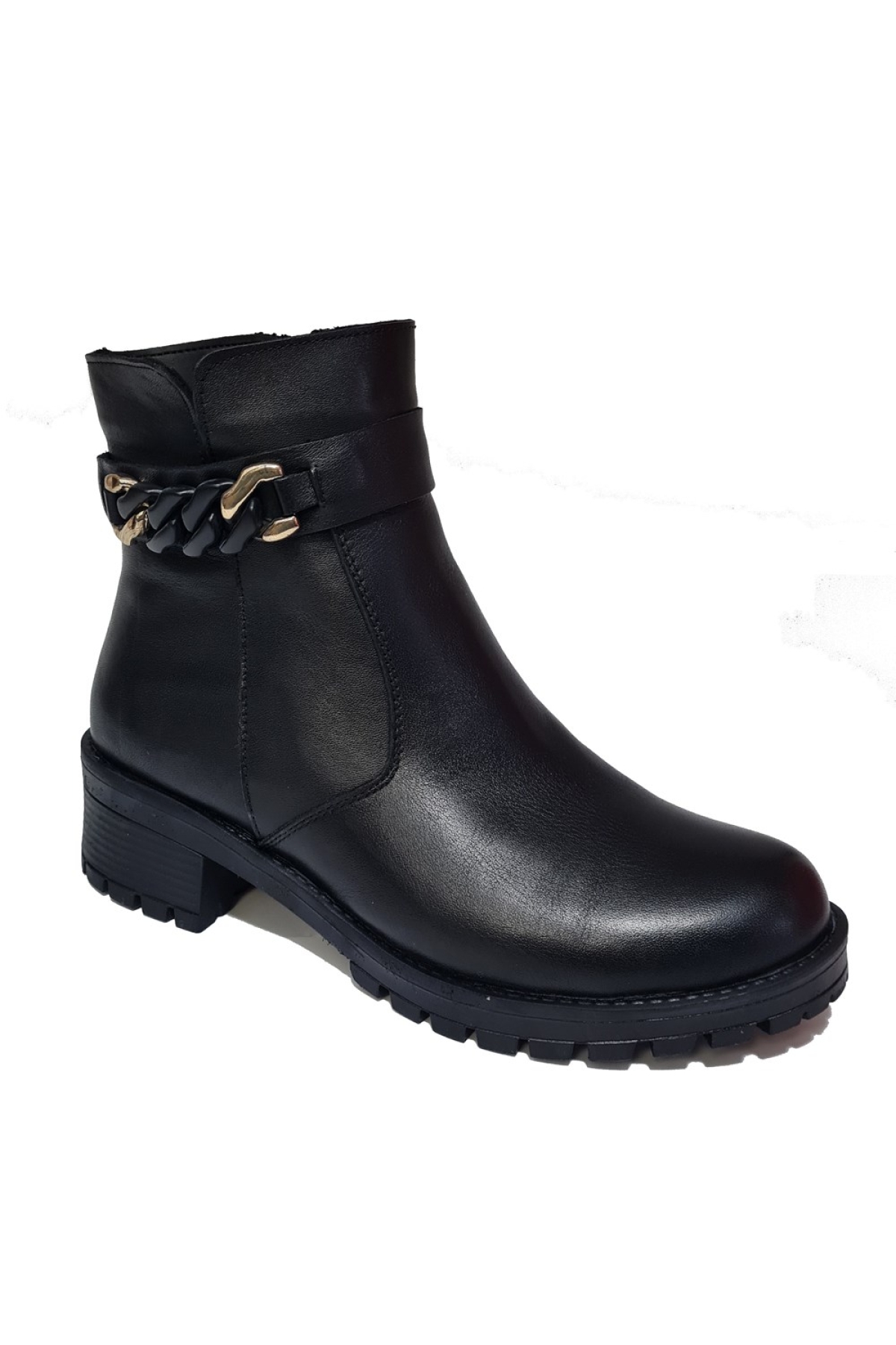 Deri Tokalı İçi Kürklü Kadın Bot Marka-855 - Görsel 3
