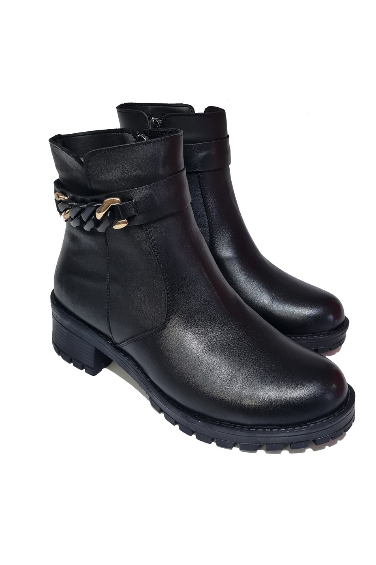 Deri Tokalı İçi Kürklü Kadın Bot Marka-855 - Görsel 4