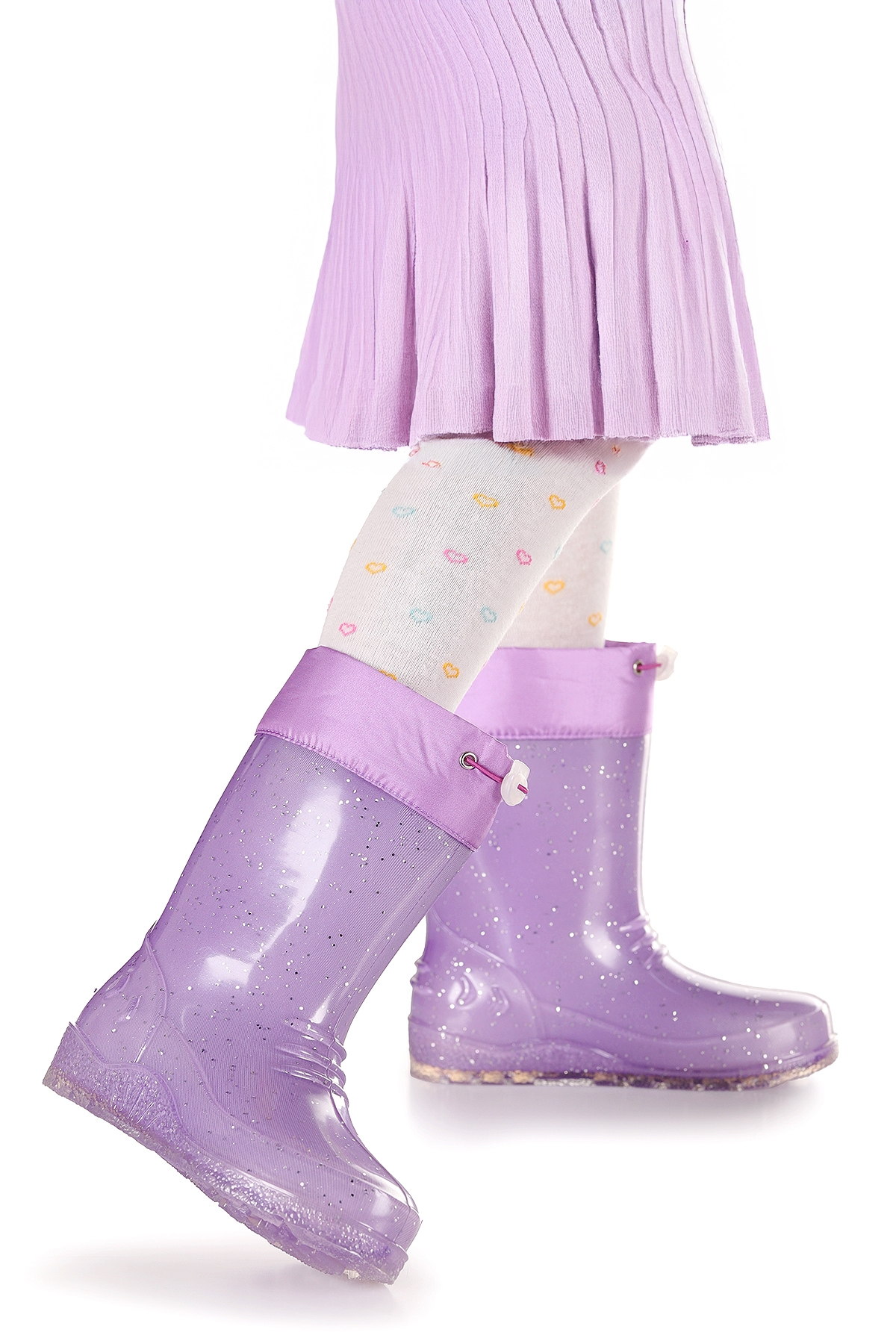 Kiko Kids Savana Su Geçirmez Kız Çocuk Yağmur Çizmesi Lila - Lila - Görsel 4