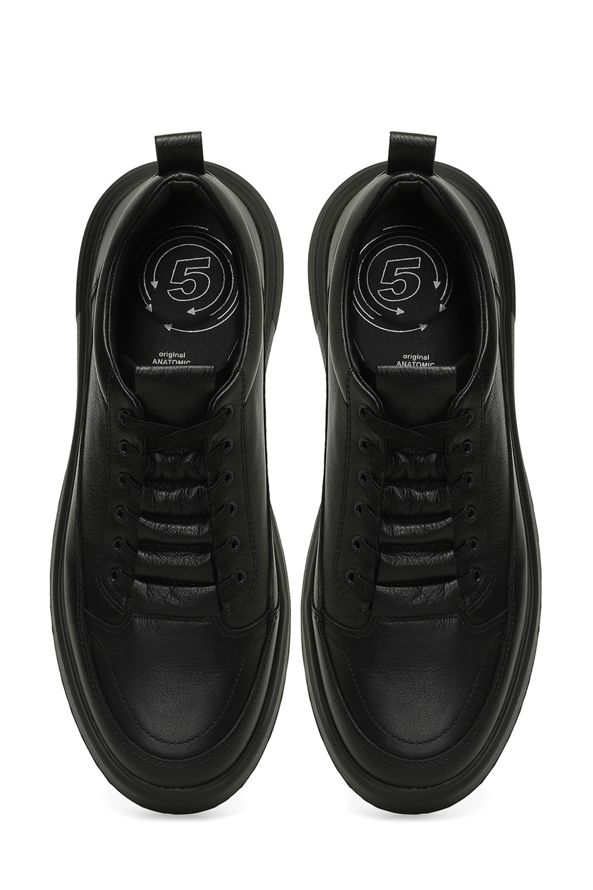 108077.M 5FX Siyah Erkek Comfort Ayakkabı - Görsel 5