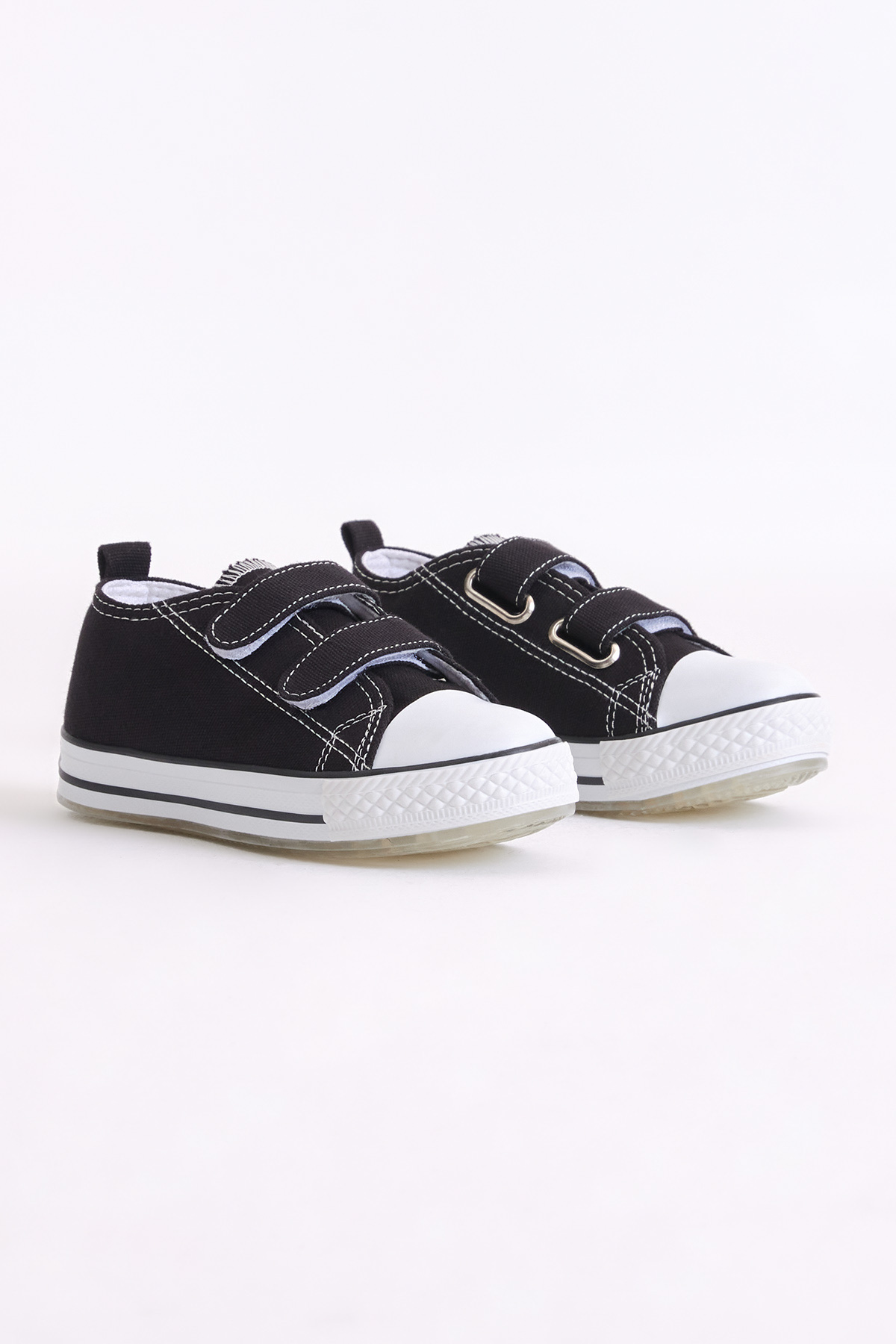 Çocuk Unisex Siyah Rahat Kalıp Işıklı Cırtlı Spor Ayakkabı - Görsel 2