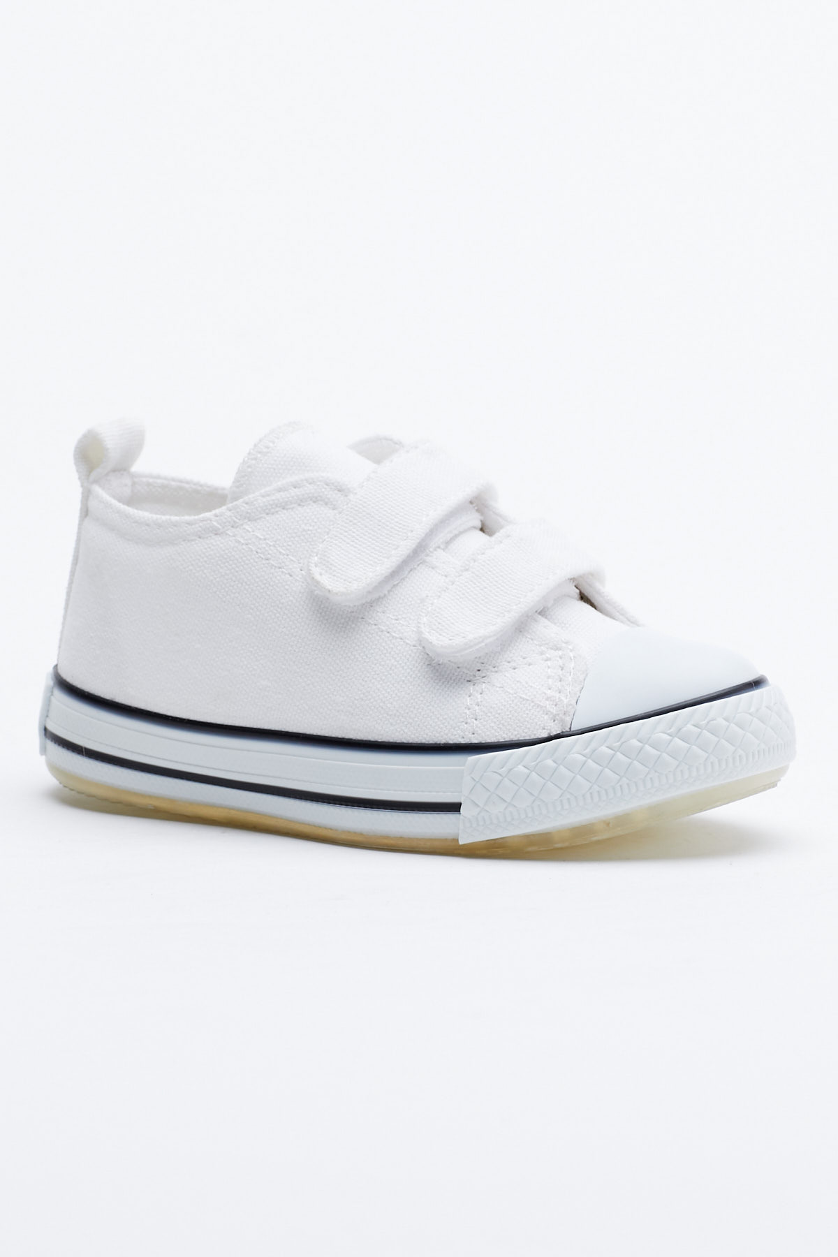 Çocuk Unisex Beyaz Rahat Kalıp Işıklı Cırtlı Spor Ayakkabı - Görsel 2