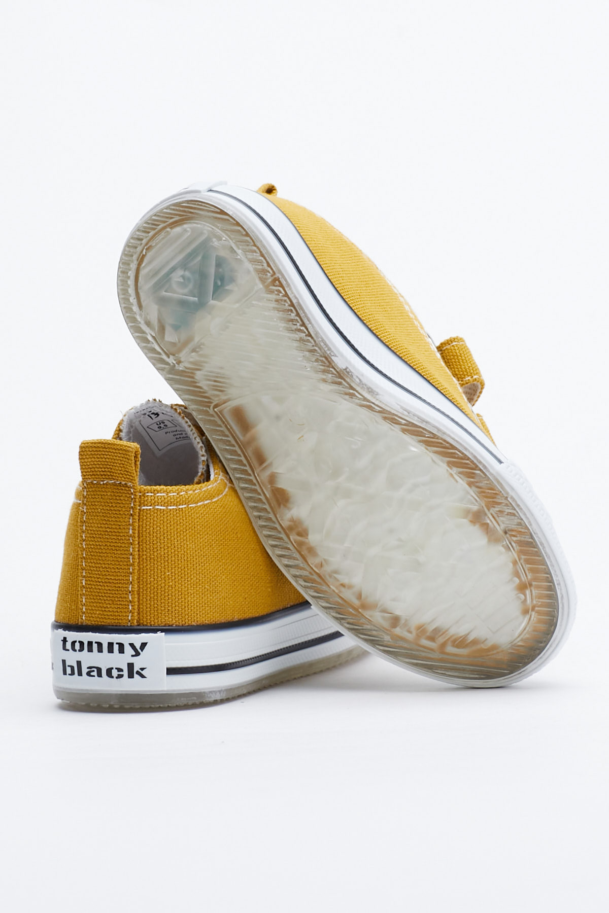 Çocuk Unisex Hardal Rahat Kalıp Işıklı Cırtlı Spor Ayakkabı - Görsel 5