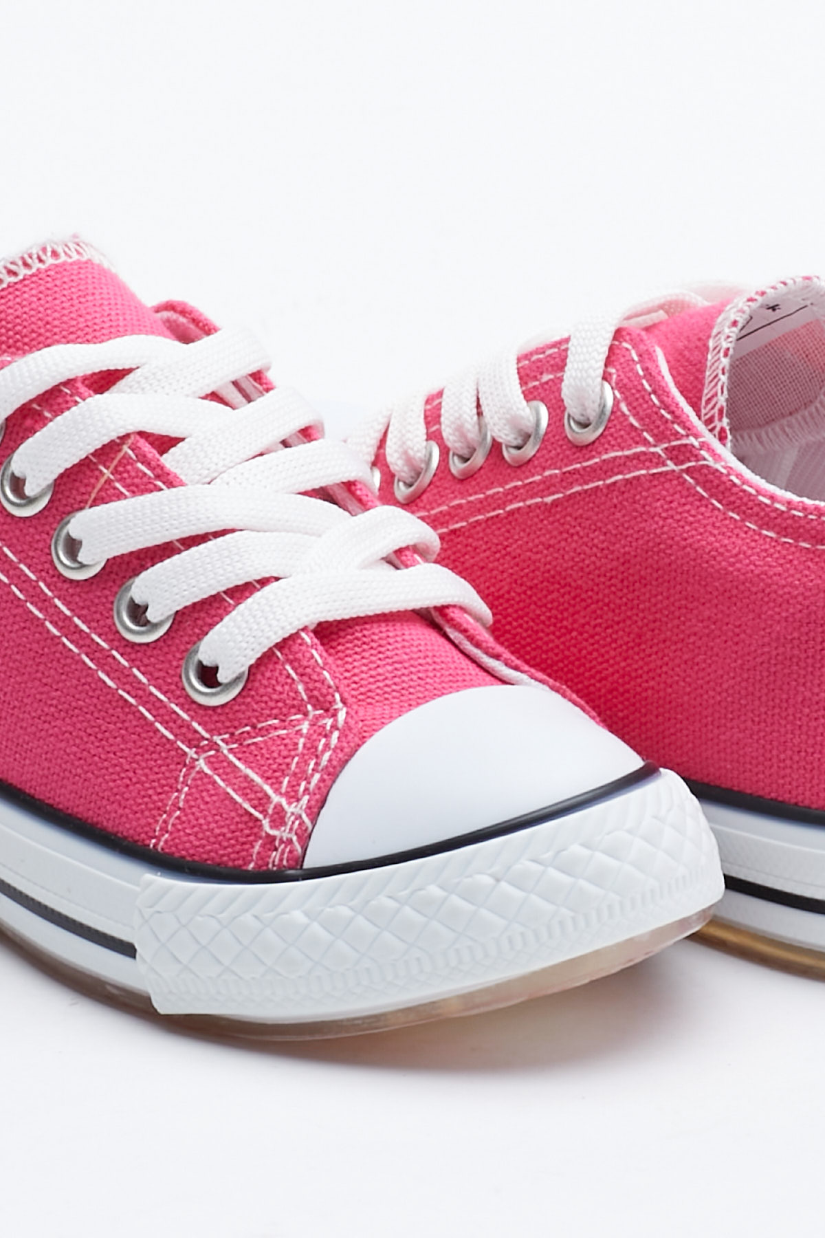 Çocuk Unisex Fuşya Rahat Kalıp Işıklı Bağcıklı Spor Ayakkabı - Görsel 4