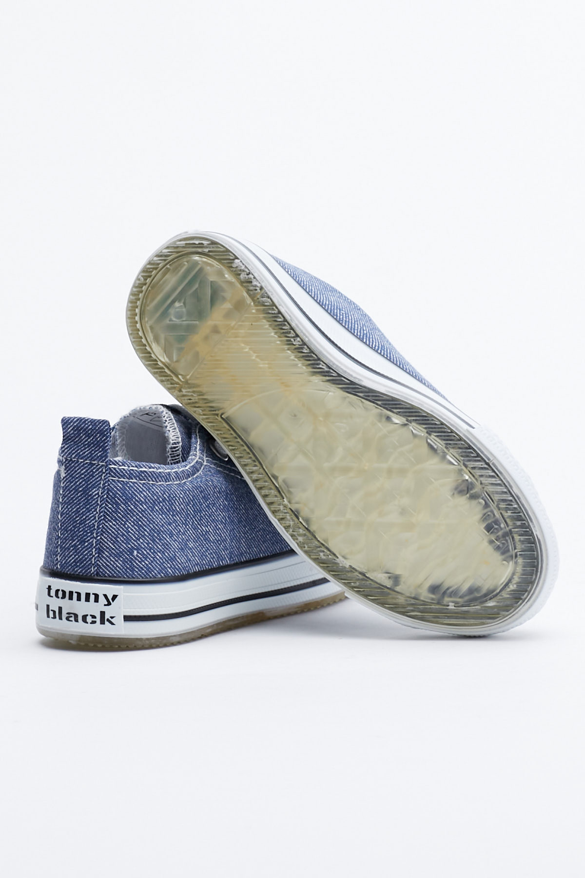 Çocuk Unisex Kot Mavi Rahat Kalıp Işıklı Bağcıklı Spor Ayakkabı - Görsel 5