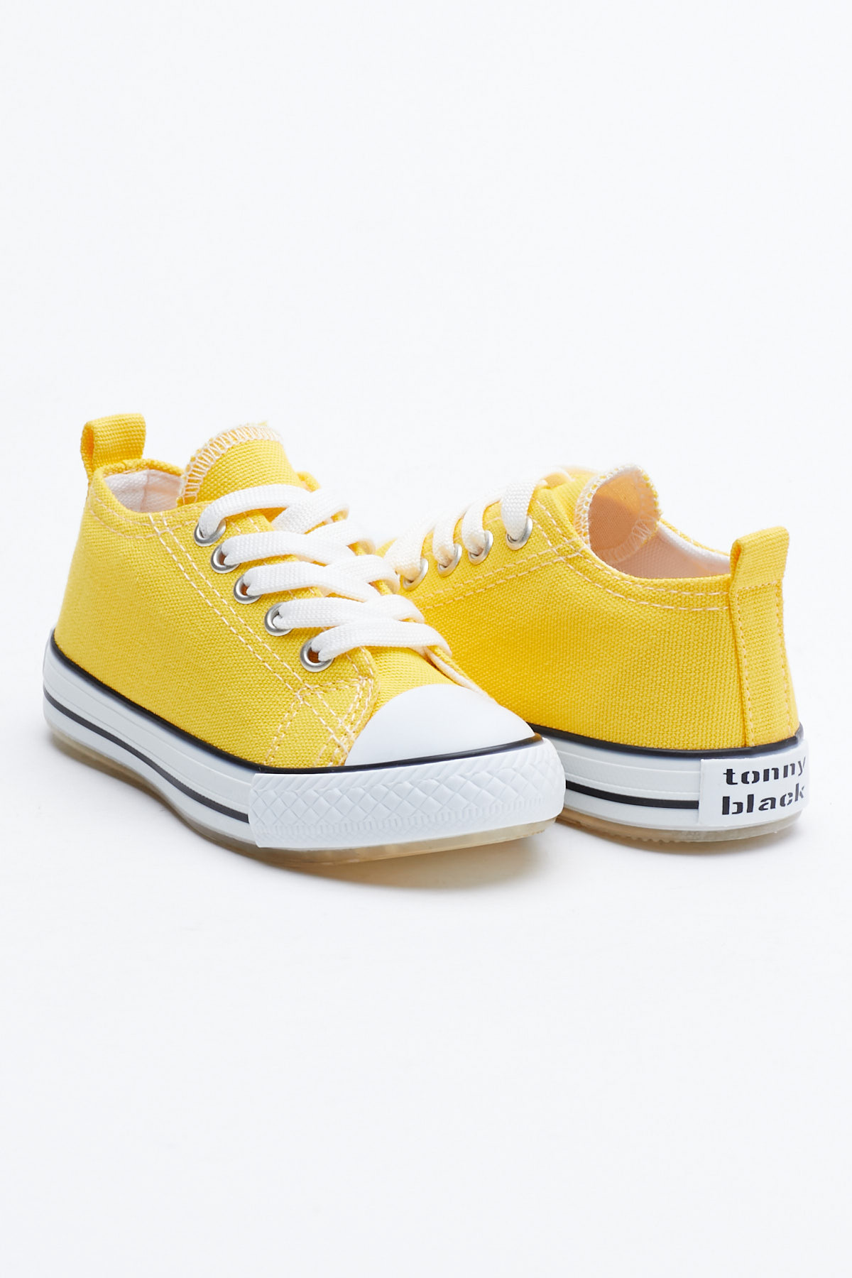 Çocuk Unisex Sarı Rahat Kalıp Işıklı Bağcıklı Spor Ayakkabı - Görsel 3