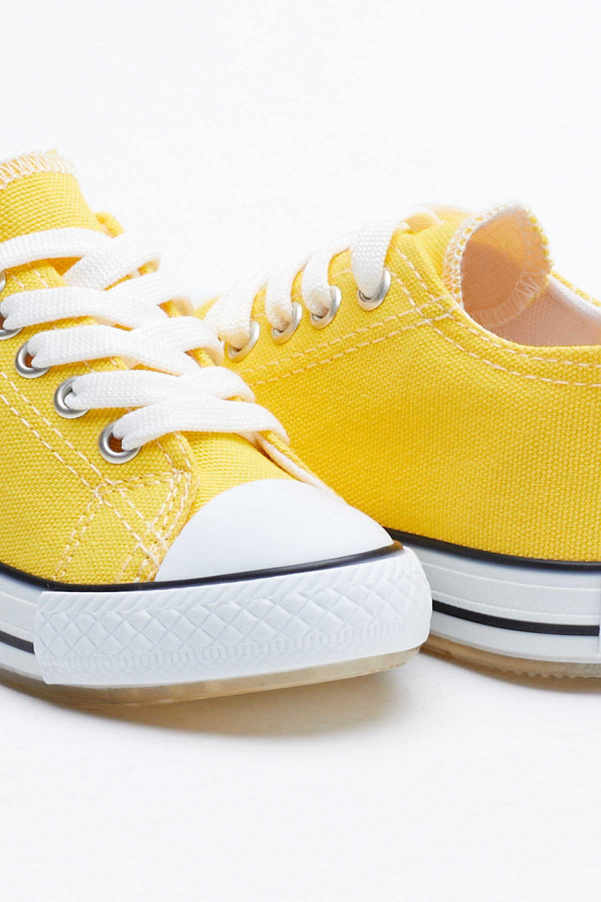 Çocuk Unisex Sarı Rahat Kalıp Işıklı Bağcıklı Spor Ayakkabı - Görsel 4