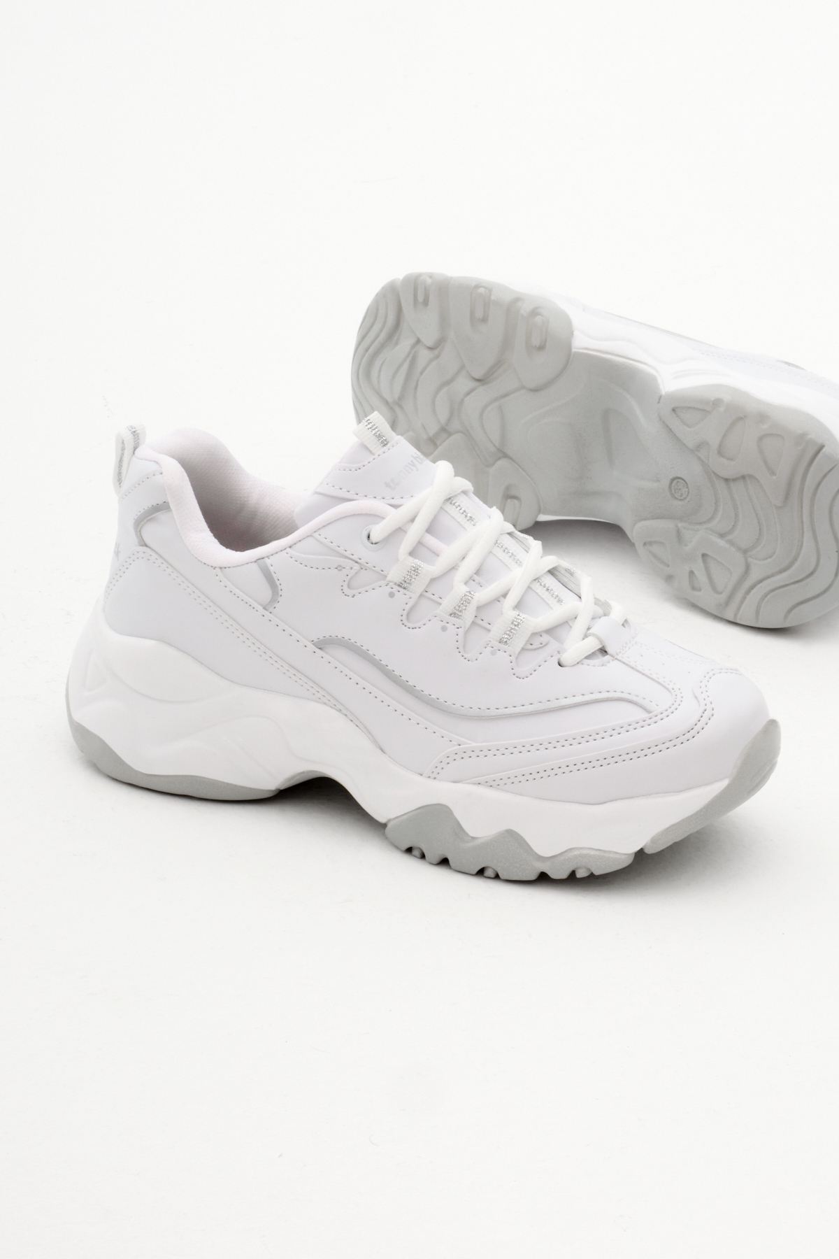 Tonny Black Beyaz Tonny Black Rahat Kalip Kadın Yüksek Taban Bağcıklı Spor Ayakkabı