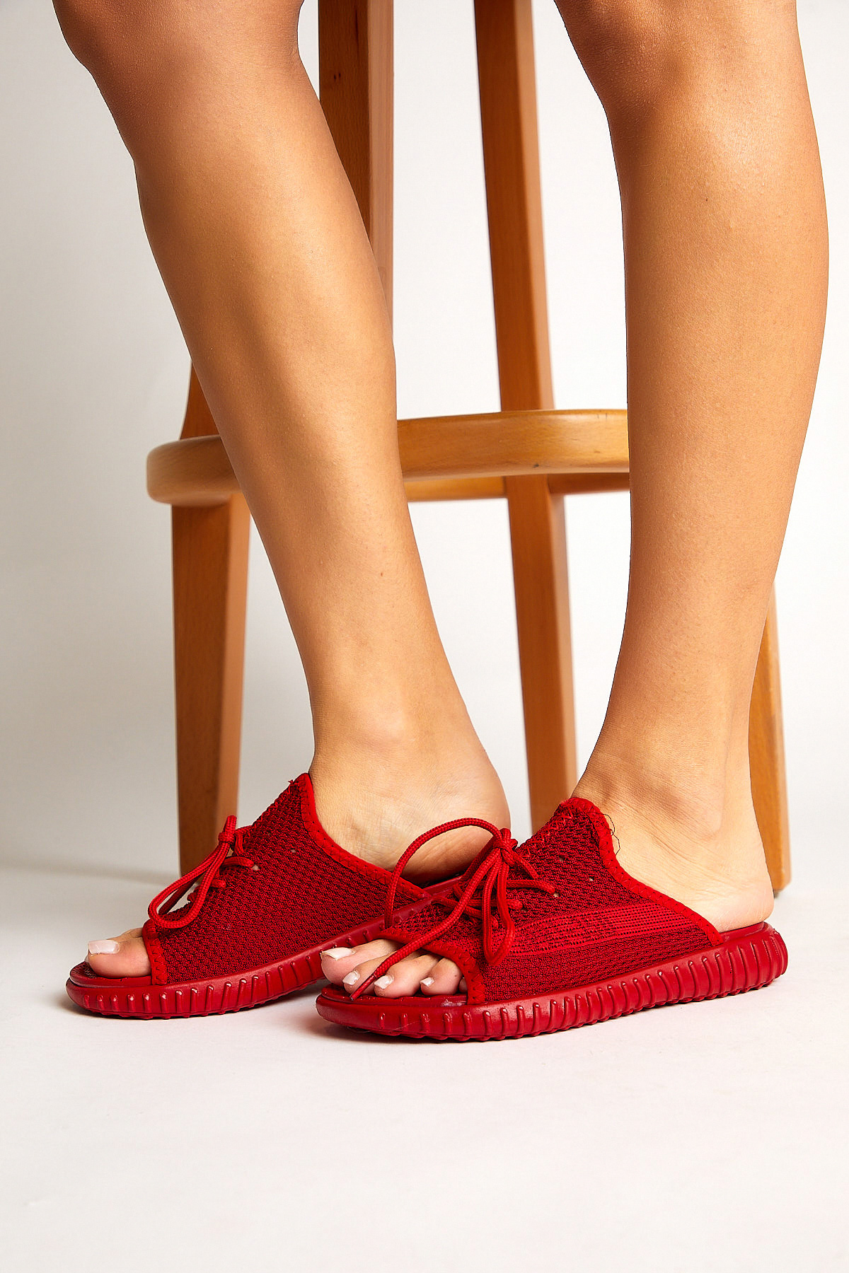 Unisex Kırmızı Triko Özel Üretim Terlik Tbtr - Görsel 6