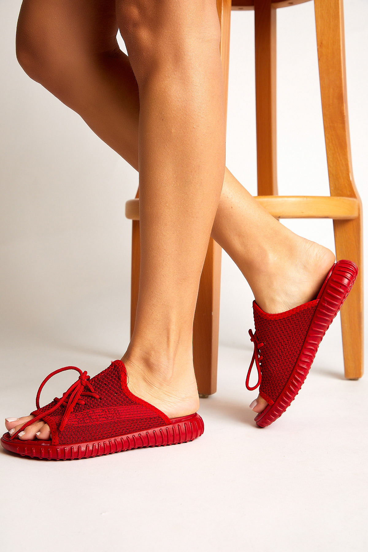 Unisex Kırmızı Triko Özel Üretim Terlik Tbtr - Görsel 7