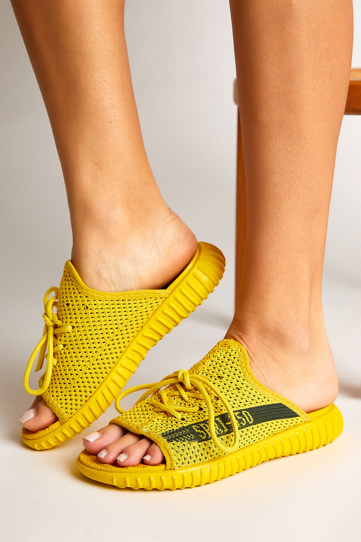 Unisex Sarı Triko Özel Üretim Terlik Tbtr - Görsel 6