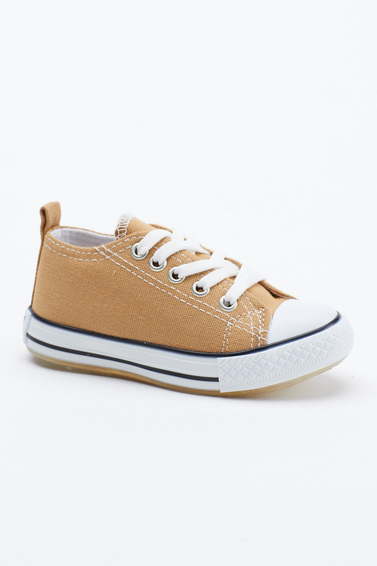 Çocuk Unisex Camel Rahat Kalıp Işıklı Bağcıklı Spor Ayakkabı - Görsel 2