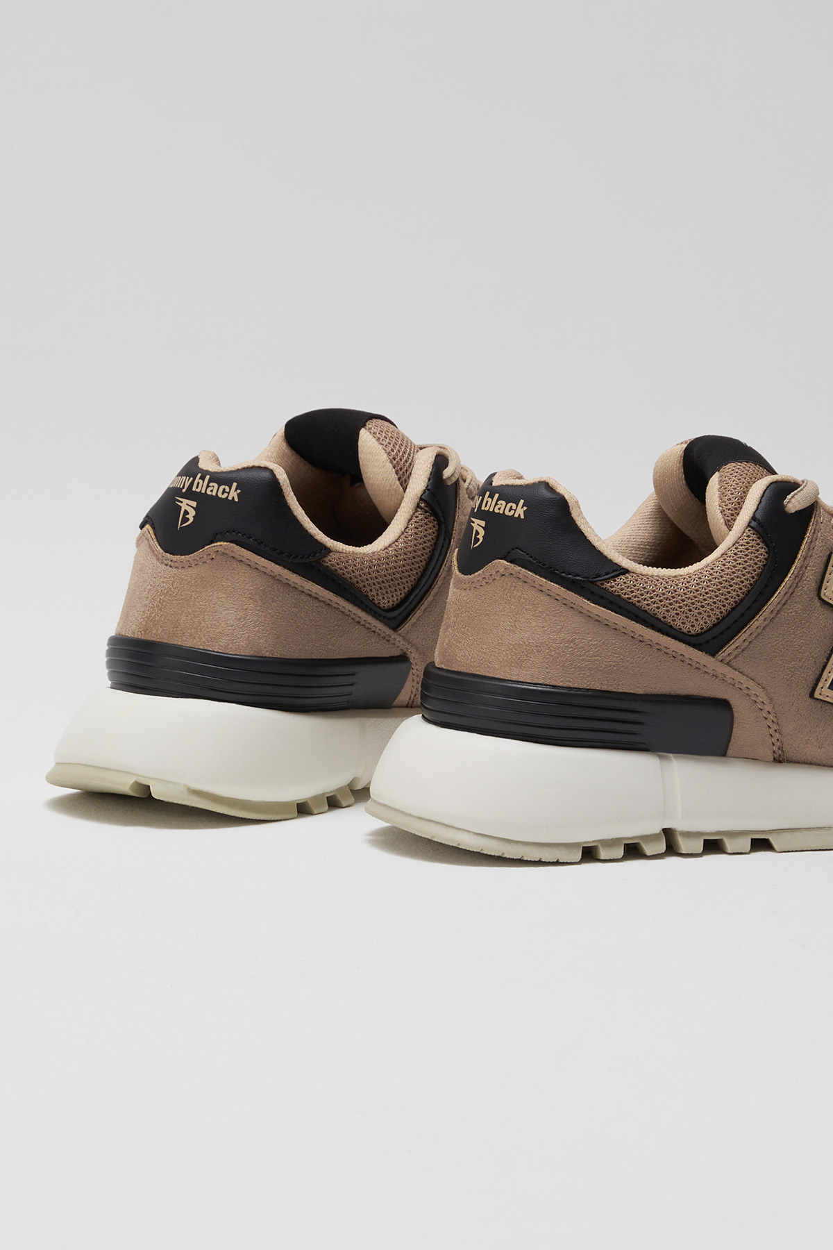 Unisex Bej Kaymaz Eva Taban Bağcıklı Spor Ayakkabı - Görsel 4