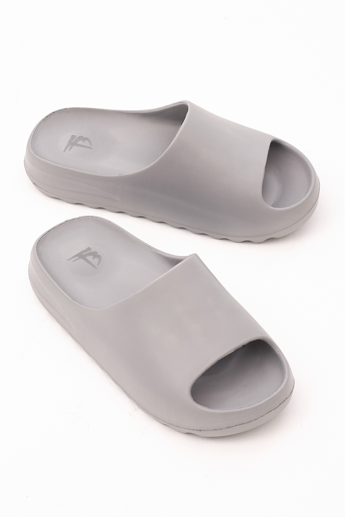 Tonny Black Tonny Black Unisex Gri Rahat Kalıp Düz Model Önü Açık Eva Terlik Flo'da! Gri - 4. görsel