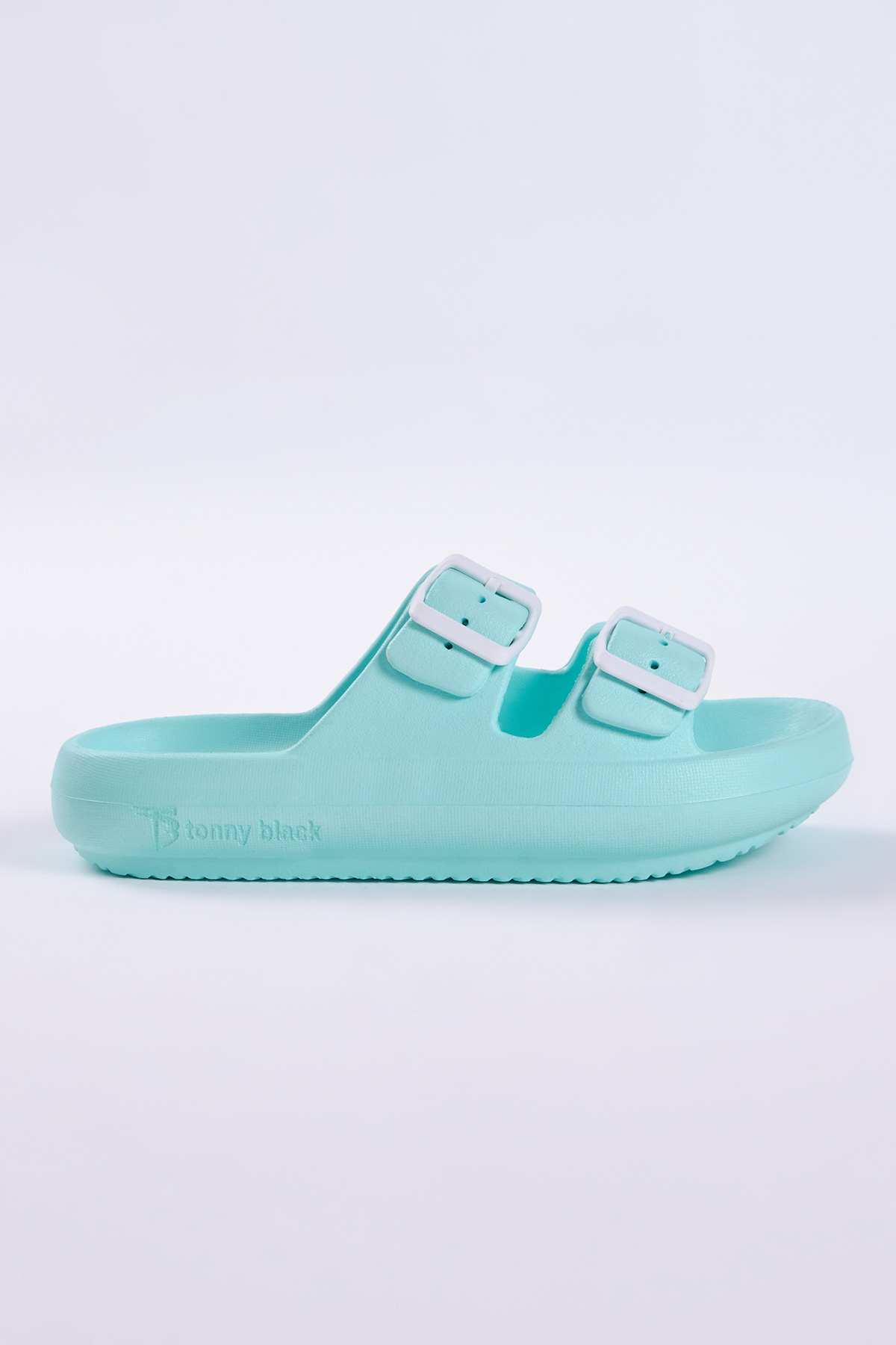 Kadın Su Yeşili Rahat Kalıp Tokalı Yüksek Taban Eva Terlik - Görsel 4