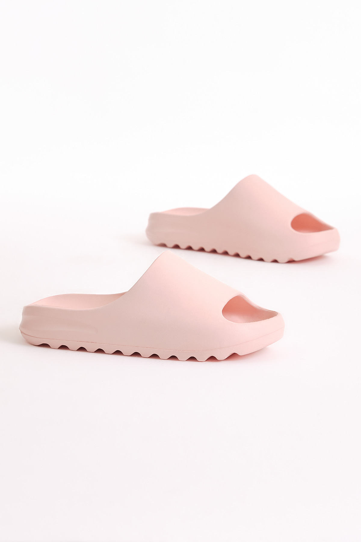 Tonny Black Tonny Black Pembe Unisex Somon Rahat Kalıp Düz Model Önü Açık Eva Terlik Flo'da! Pembe - 4. görsel