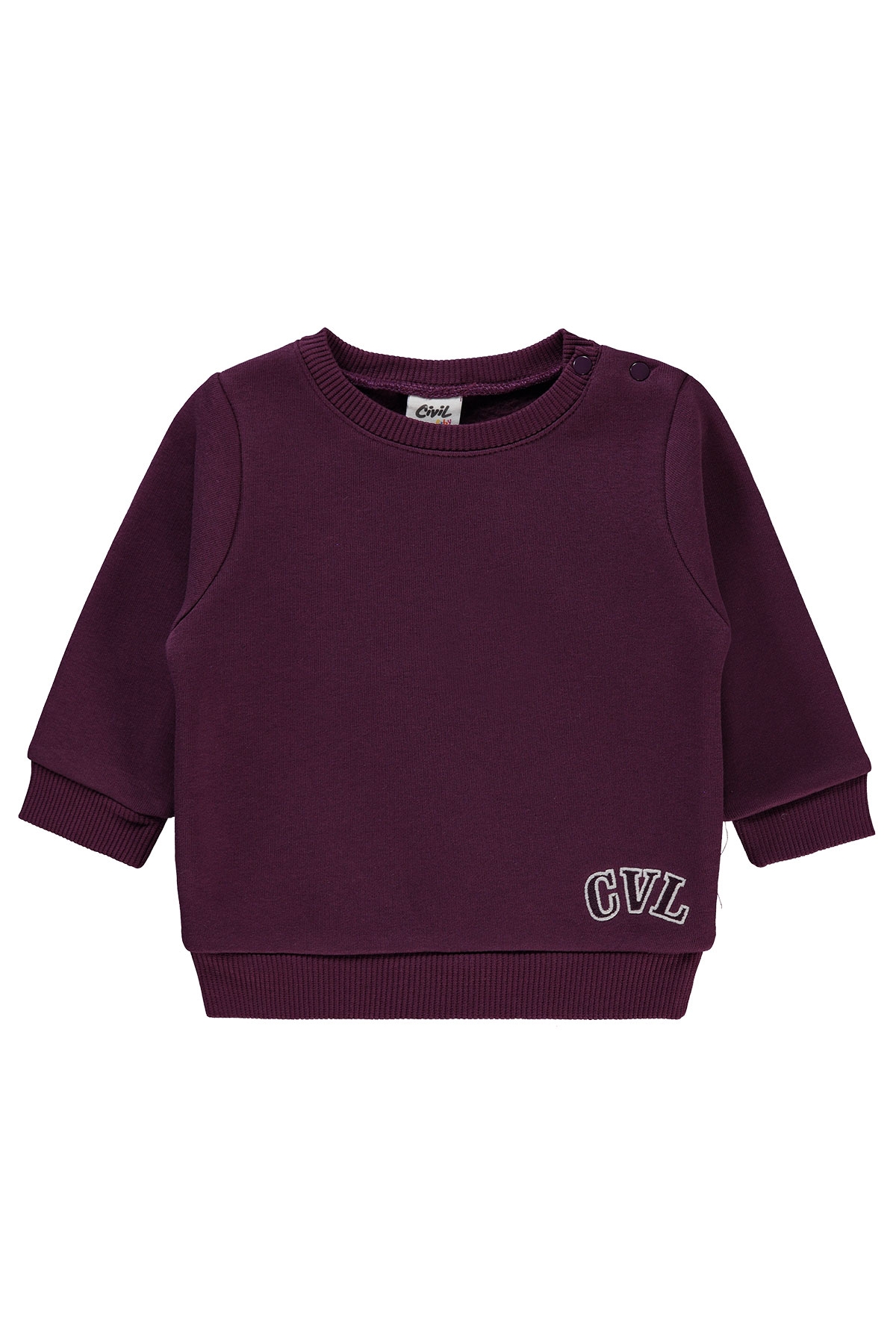 Kız Bebek Sweatshirt 6-18 Ay Orkide Moru