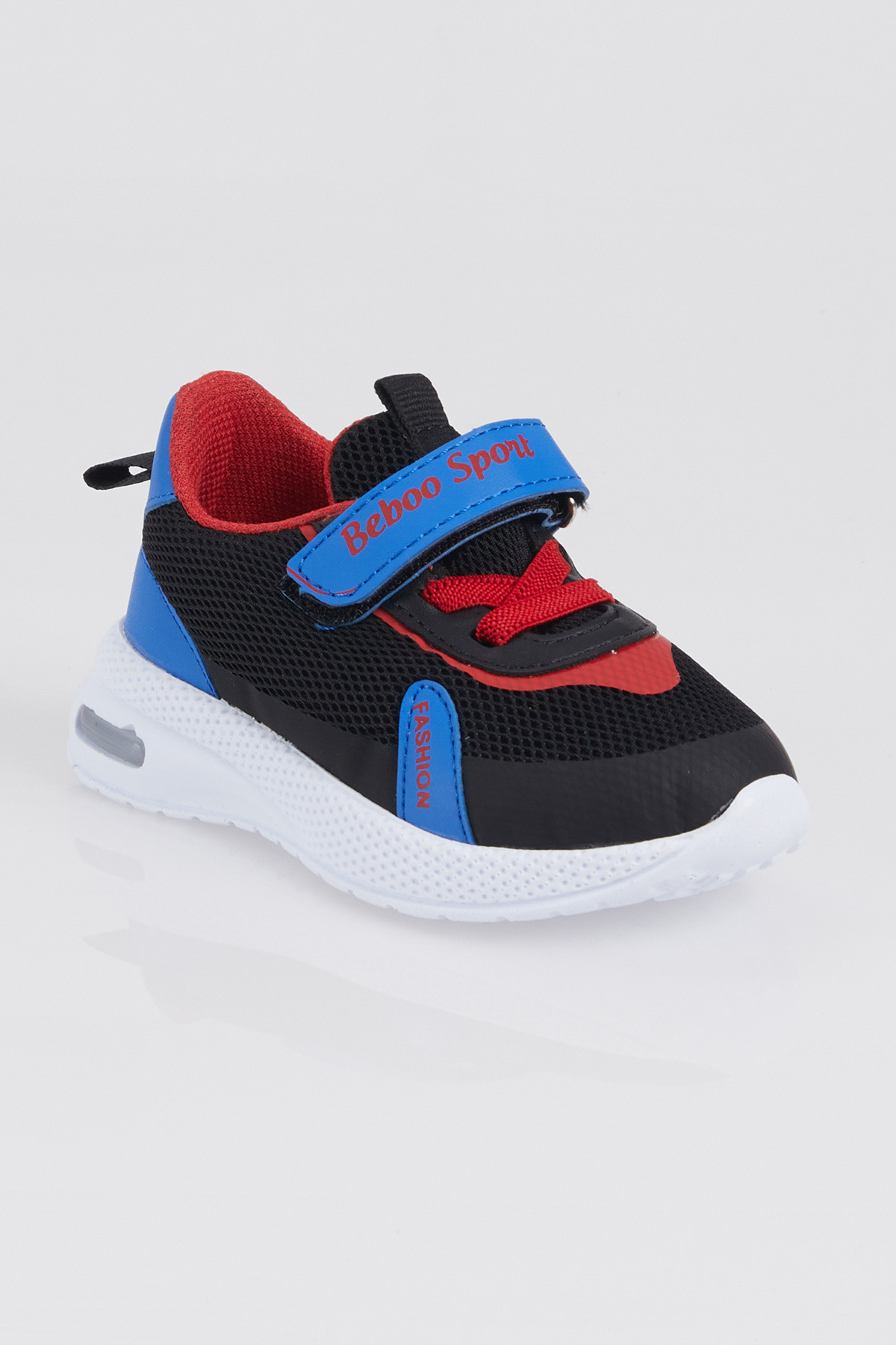 Çocuk Unisex Siyah Sax Nefes Alabilen Kumaş Cırtlı Spor Ayakkabı - Görsel 5