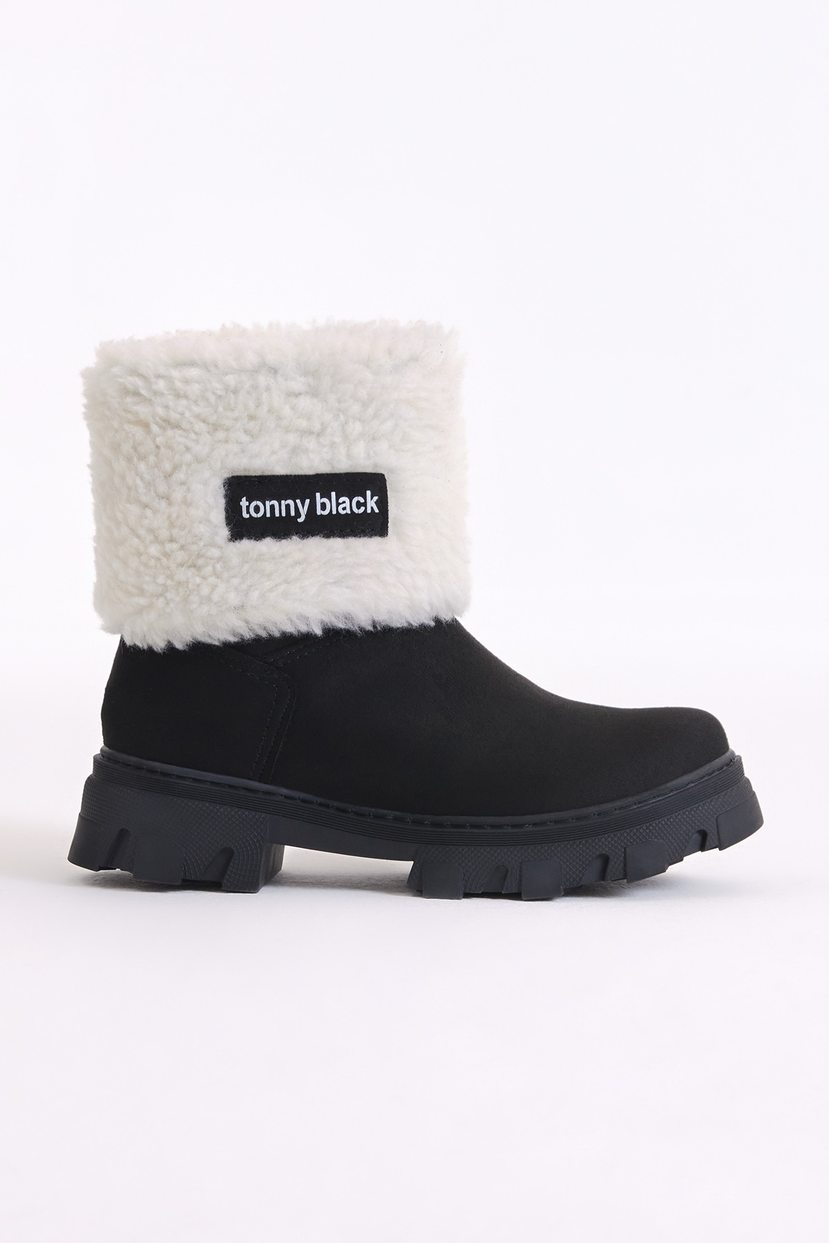 Kız Çocuk Siyah Süet İçi Kürklü Bot - Görsel 2