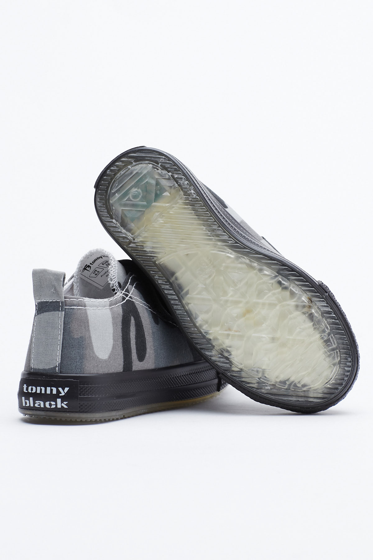 Çocuk Unisex Siyah Yeşil Rahat Kalıp Işıklı Cırtlı Spor Ayakkabı - Görsel 5