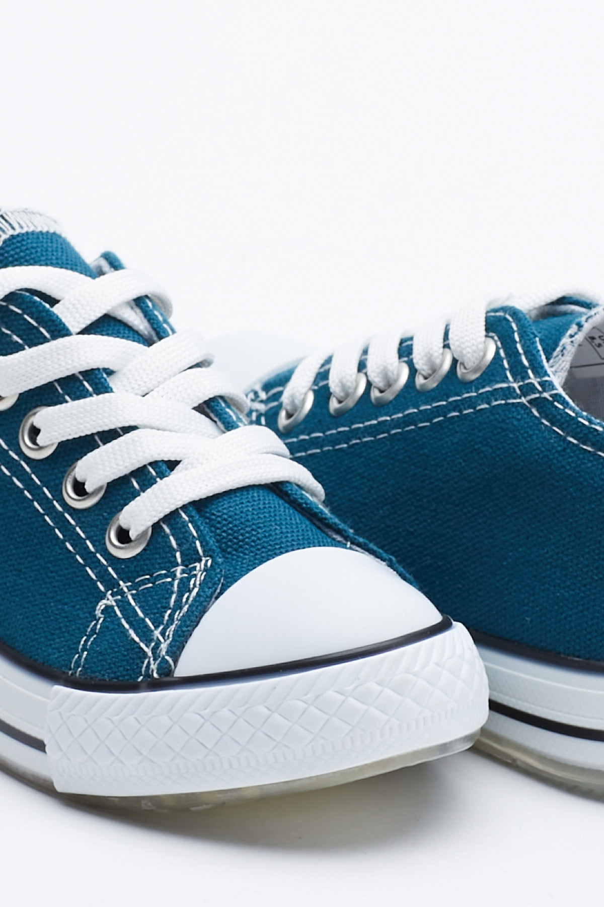 Çocuk Unisex Petrol Rahat Kalıp Işıklı Bağcıklı Spor Ayakkabı - Görsel 4
