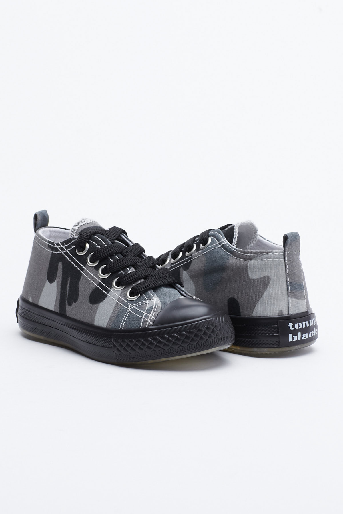 Çocuk Unisex Siyah Yeşil Rahat Kalıp Işıklı Bağcıklı Spor Ayakkabı - Görsel 3