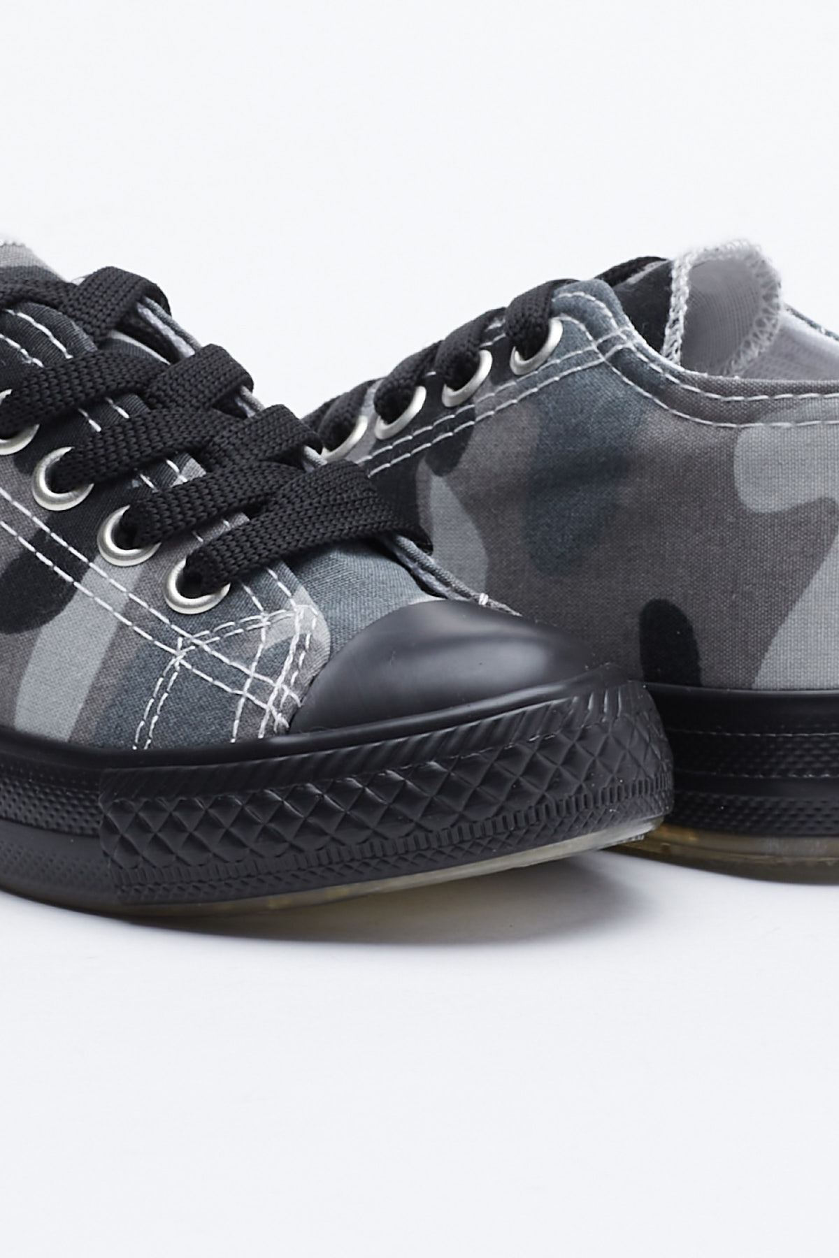 Çocuk Unisex Siyah Yeşil Rahat Kalıp Işıklı Bağcıklı Spor Ayakkabı - Görsel 4