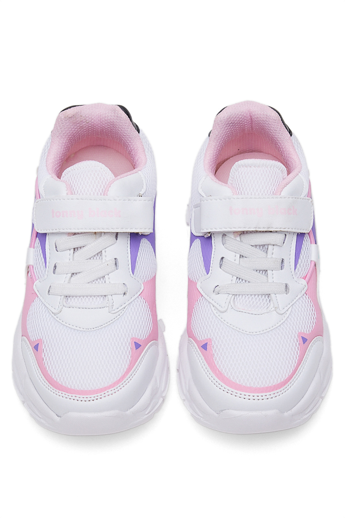 Çocuk Unisex Beyaz Şeker Faylon Taban Rahat Kalıp Cırtlı Çocuk Ayakkabı - Görsel 5