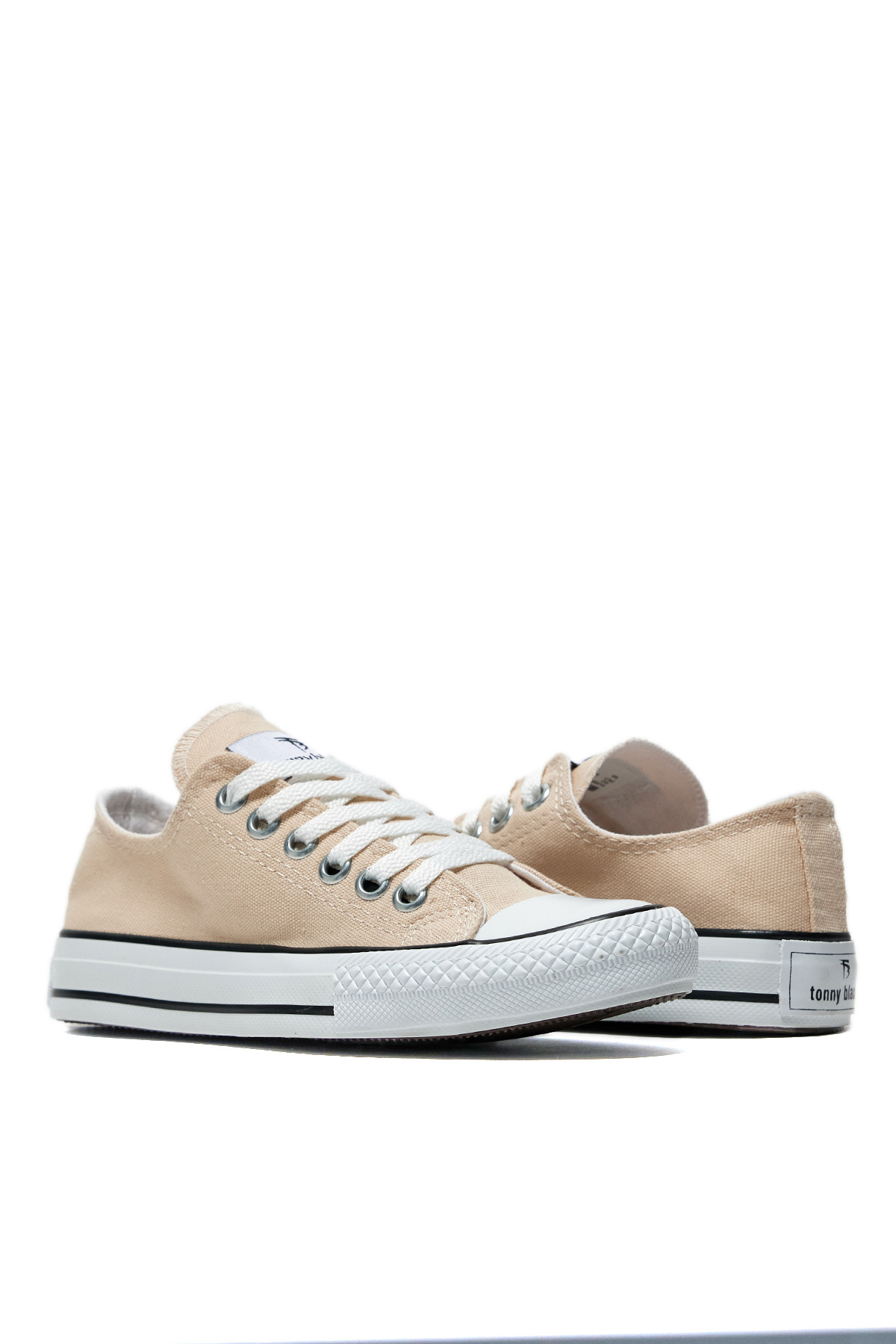 Unisex Bej Rahat Kalıp Sneaker Ayakkabı - Görsel 4