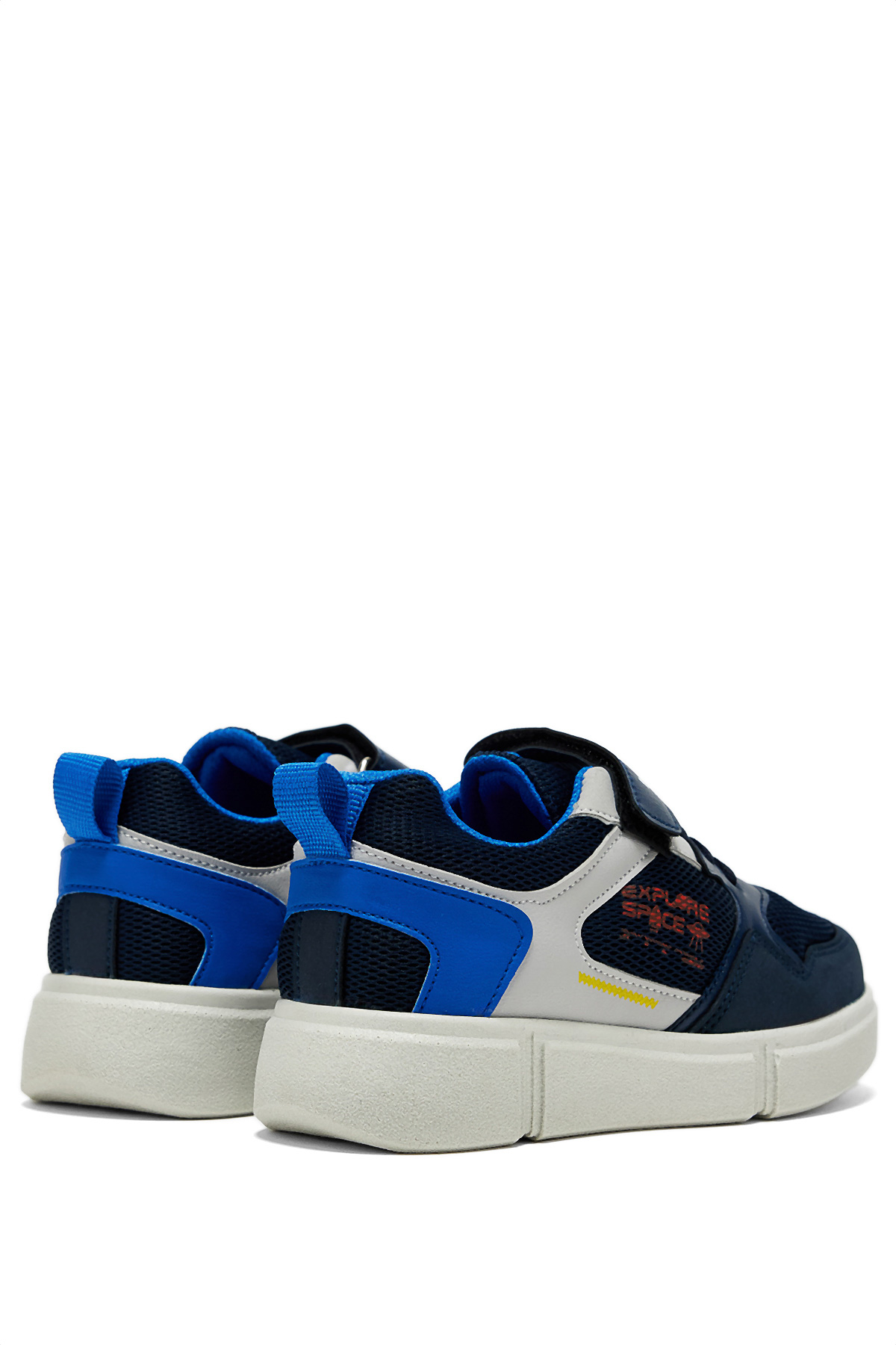 Çocuk Unisex Lacivert Sax Rahat Kalıp Cırtlı Ayakkabı - Görsel 3