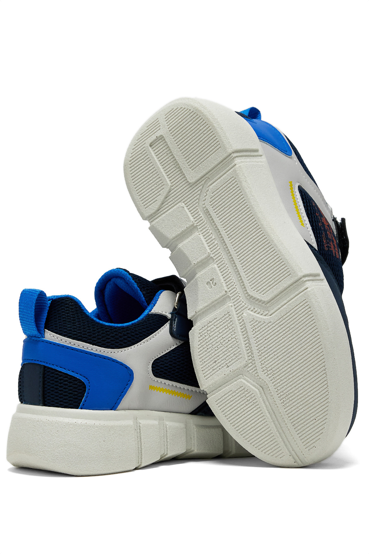 Çocuk Unisex Lacivert Sax Rahat Kalıp Cırtlı Ayakkabı - Görsel 5