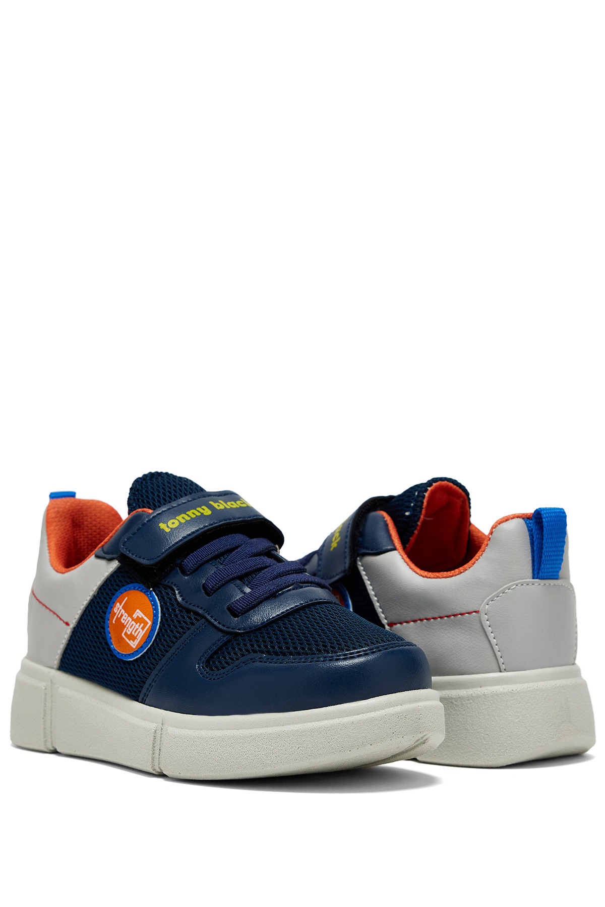 Çocuk Unisex Lacivert Buz Rahat Kalıp Cırtlı Ayakkabı - Görsel 3