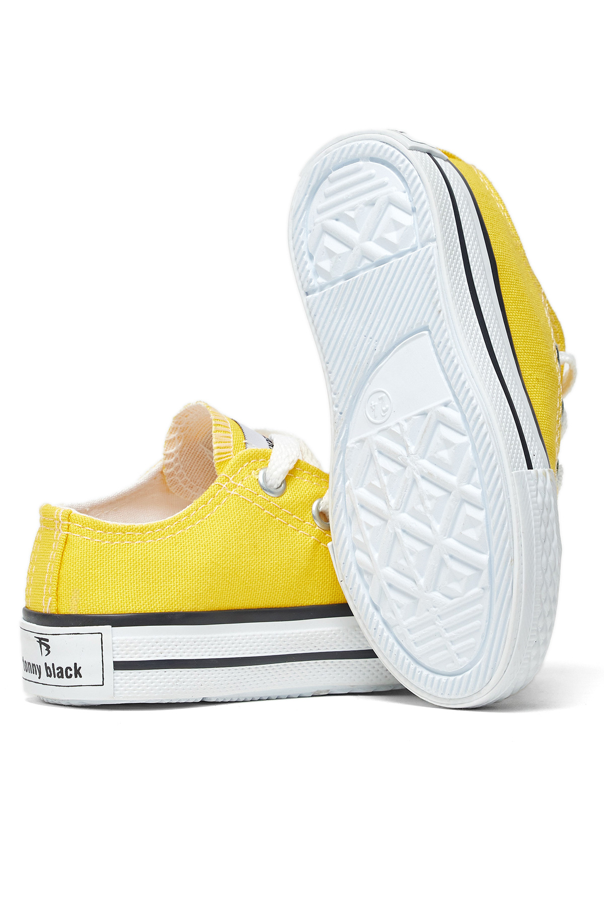 Çocuk Unisex Sarı Rahat Kalıp Bağcıklı Sneaker - Görsel 4