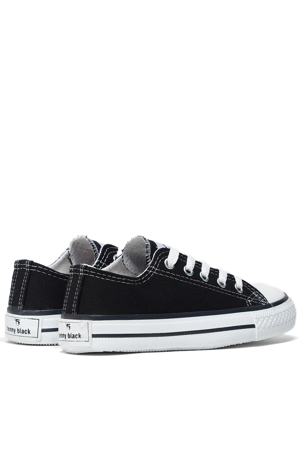 Çocuk Unisex Siyah Rahat Kalip Bağcıklı Spor Ayakkabı - Görsel 5