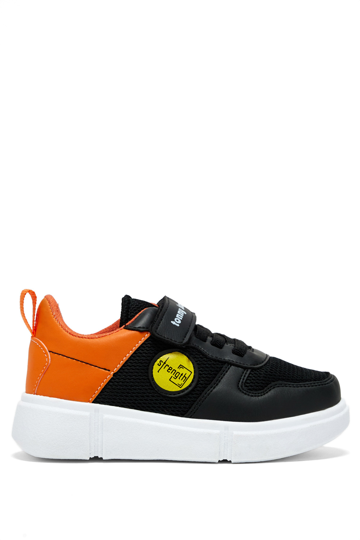 Çocuk Unisex Siyah Portakal Rahat Kalıp Cırtlı Ayakkabı - Görsel 5